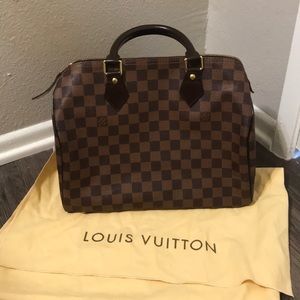 Authentic Louis Vuitton Speedy 30 Damier Ebene